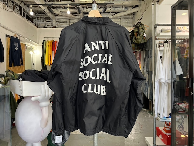 ANTI SOCIAL SOCIAL CLUB COACHES JACKET BLACK LARGE 95889