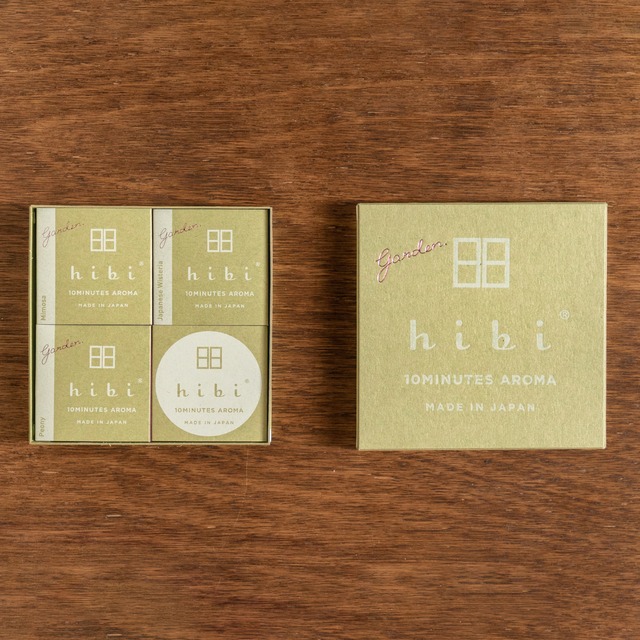 hibi garden. お香スティック ３種ギフトボックス 専用マット付