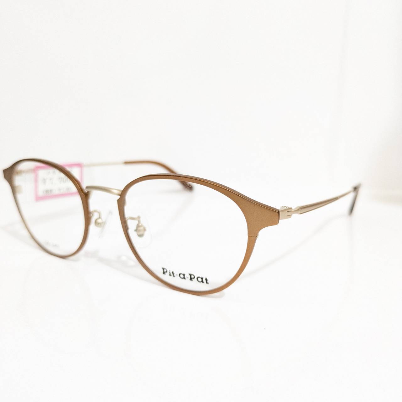 【Pit-a-Pat】ボストンコンビフレーム ライトブラウン
