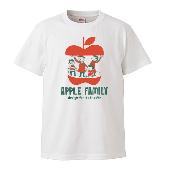 APPLE FAMILY/ Tシャツ / Design For Everyday /  - WHITE / PINK / NATURAL -