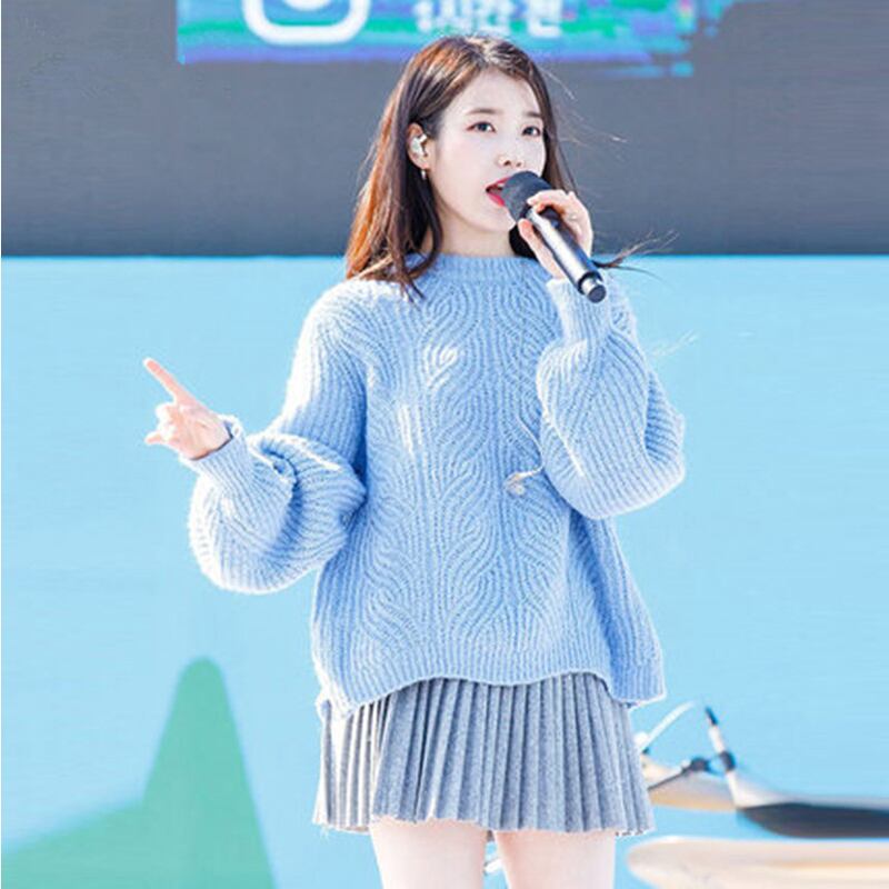 ω アイユー IU Li Zhien 愛用オーバーサイズざっくりセーター