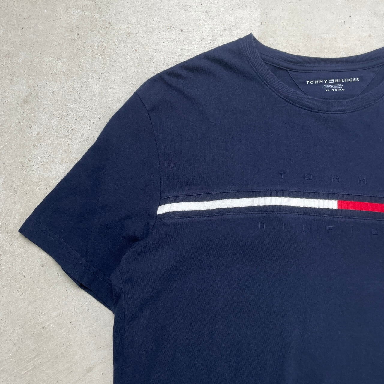 TOMMY HILFIGER トミーヒルフィガー ロゴ刺繍 Tシャツ メンズXL 古着 TOMMY HILFIGER トミーヒルフィガー ロゴ刺繍 Tシャツ メンズXL 古着