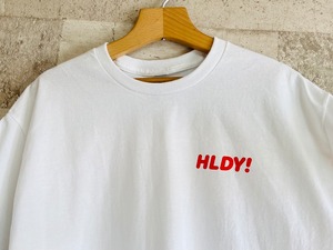 HLDY! ロゴTシャツ (赤プリント）