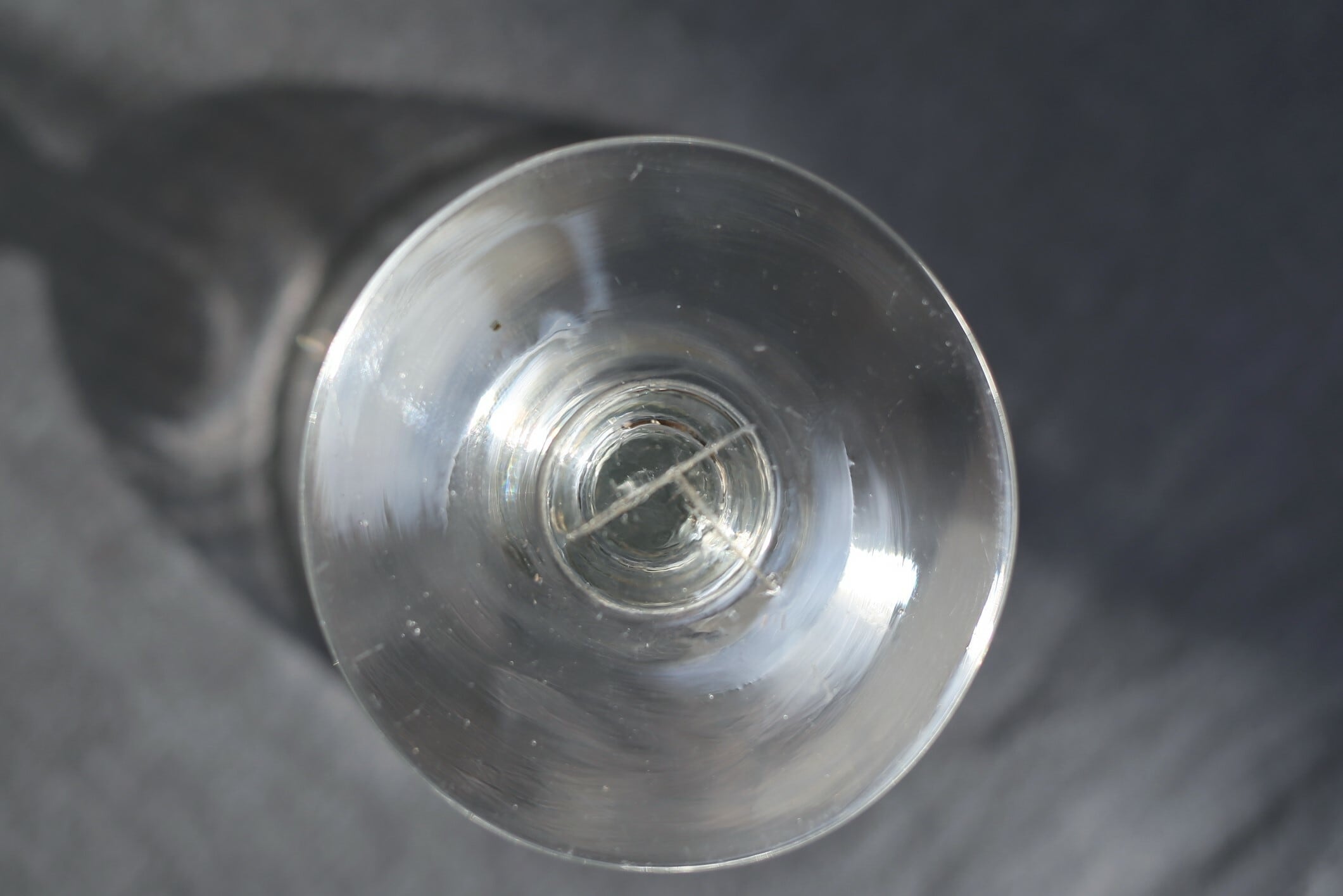 フランス アンティーク ヴィンテージ 吹きガラス シャンパングラス