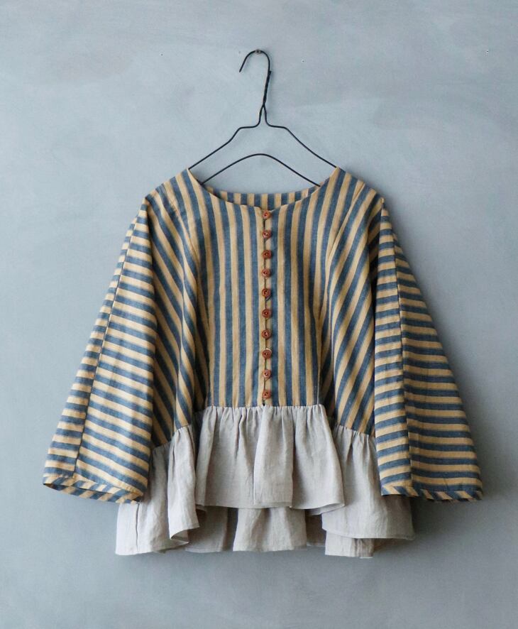 マガリウォッシュリネンアンティークブラウス