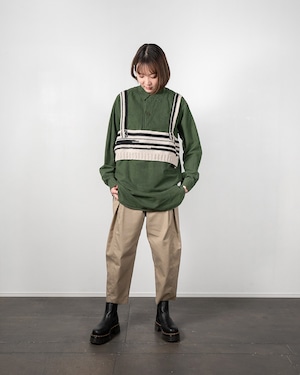 襟付きスリーピングシャツ×ヴィスチェーHand Knit＆Used Clothingー2023SS