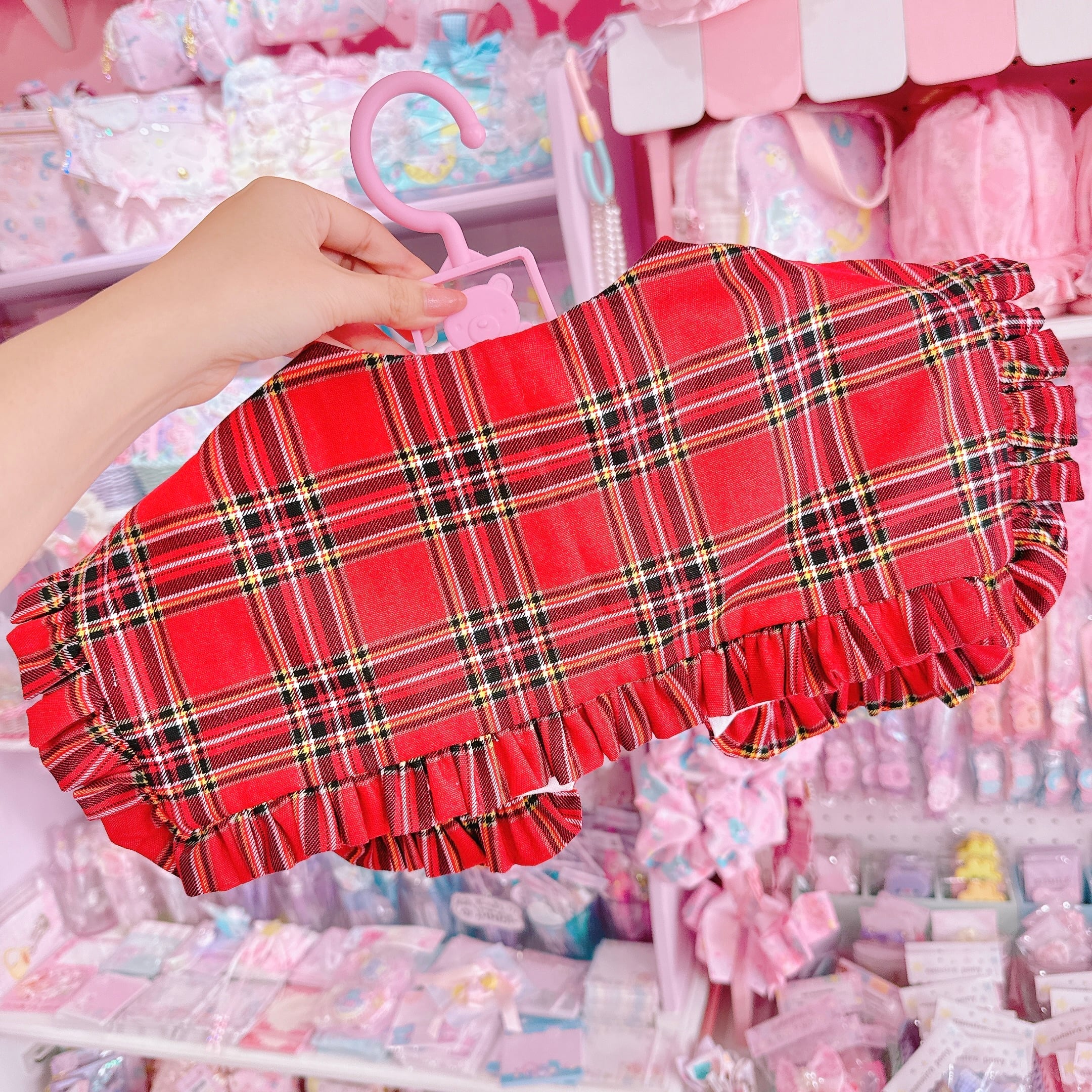 【F1】73-22タータンチェックつけ襟