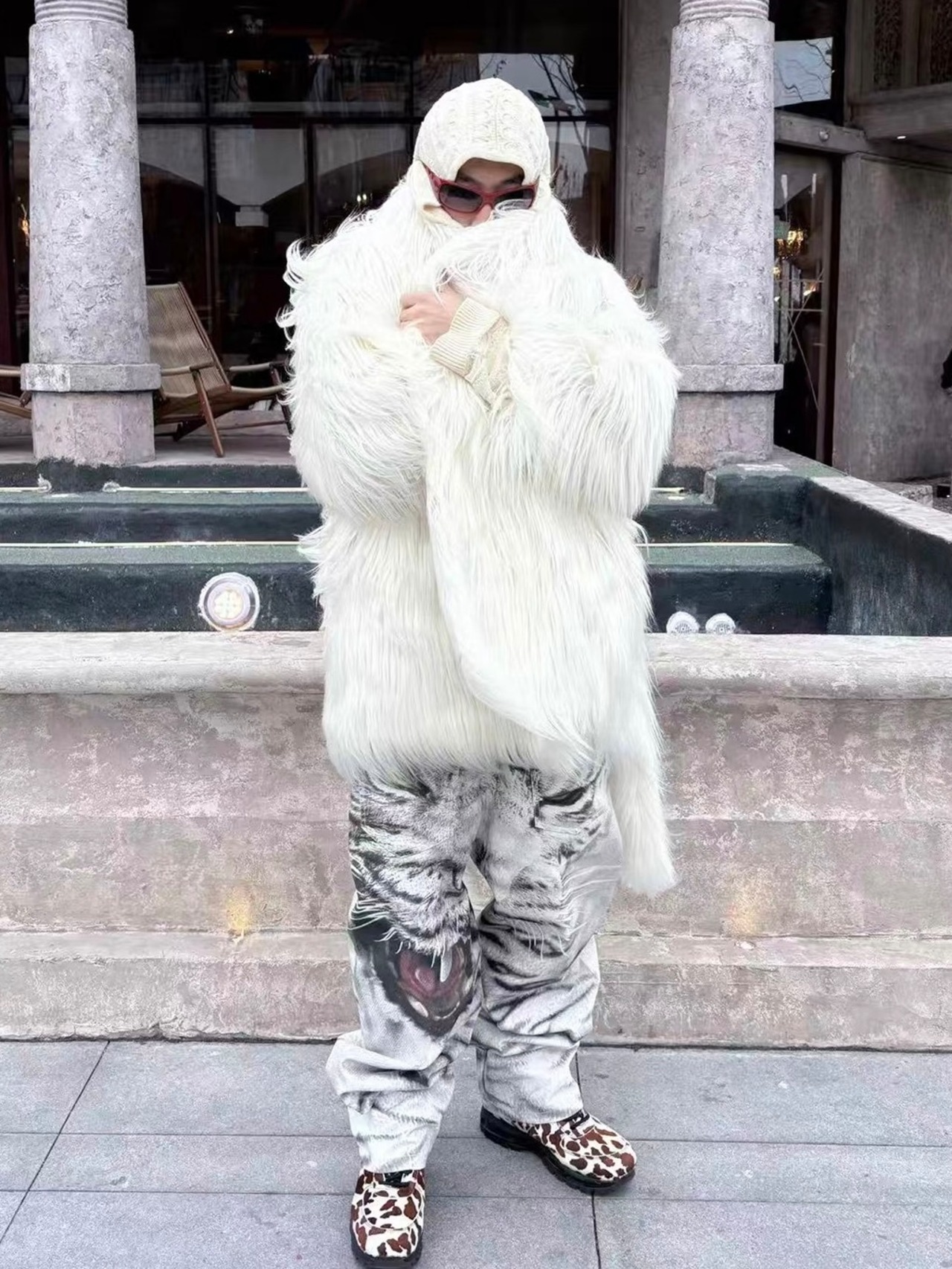【TecNineGroup】WHITE TIGER DENIM PANTS