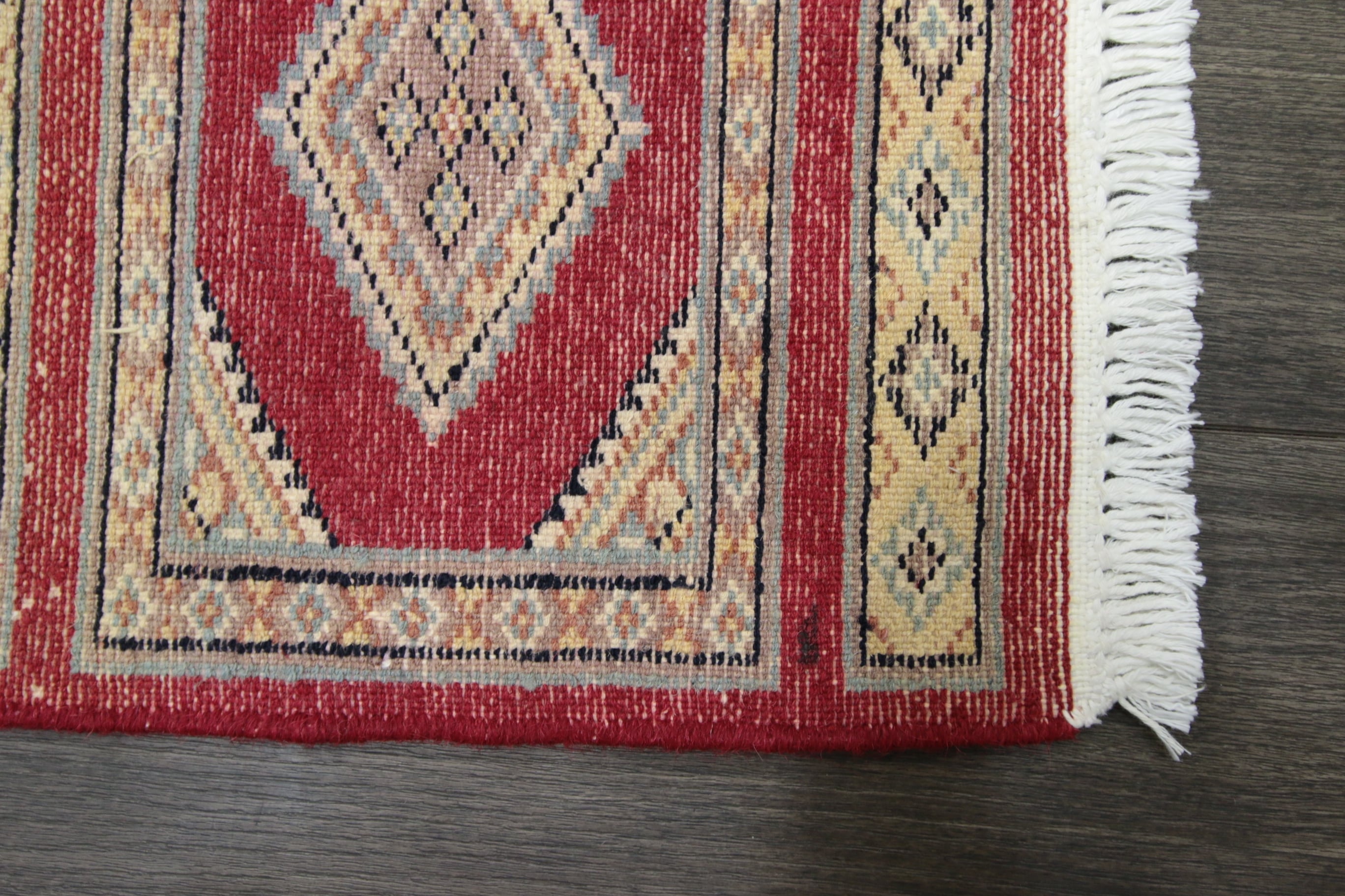 新品 高級ラグ パキスタン手織り絨毯 ミニラグ アクセントラグ 31x32cm