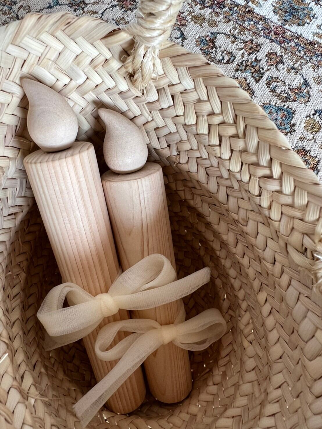 再入荷【即納】wooden candle set