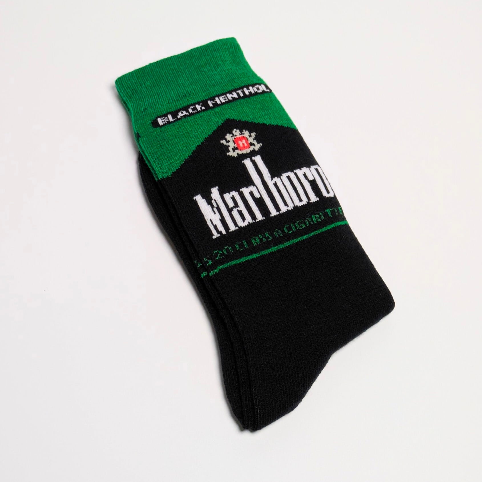 【Marlboro / マールボロ 】『 BLACK MENTHOL 』 crew socks / クルーソックス〚アメリカン雑貨 アメトイ〛