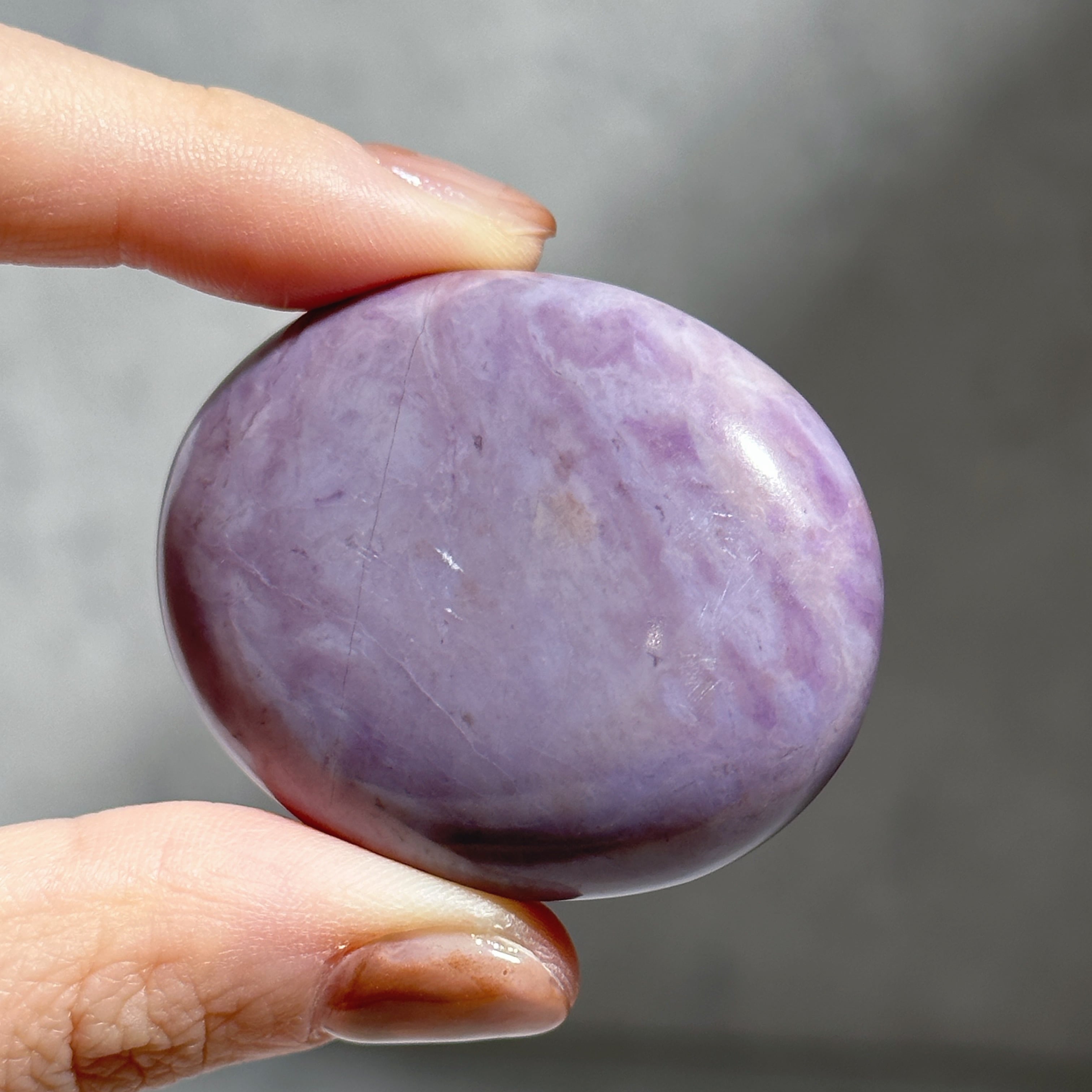 パープルジェイド パームストーン01◇Purpe Jade palm stone ◇天然石
