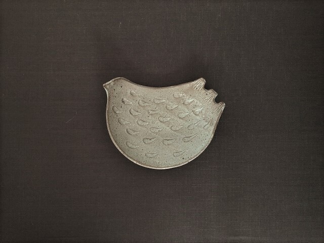 鈴木りょうこ　|　とり皿　大　水色