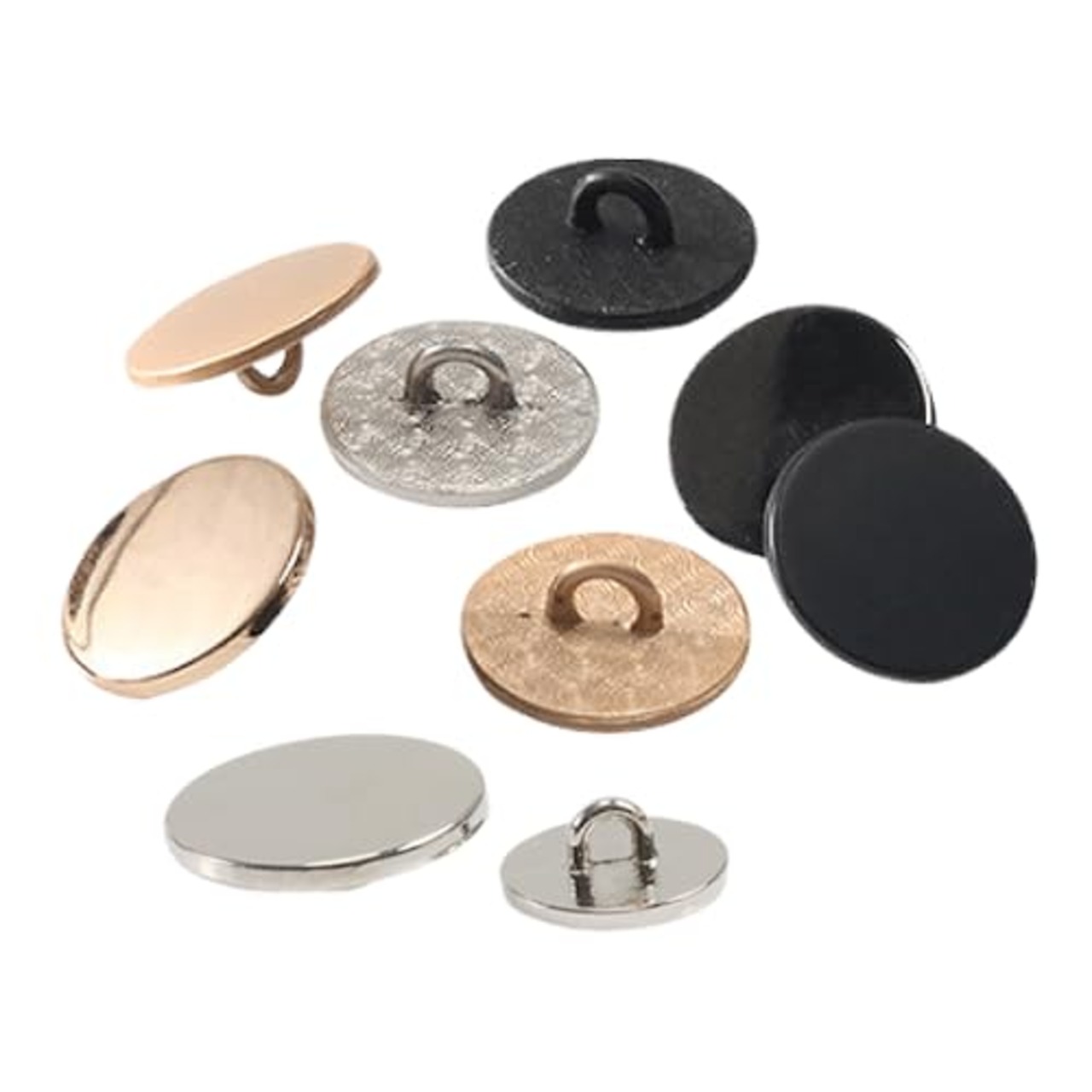 LIANHATA 金ボタン 12個セット ボタン 補修 アクセサリー ゴ−ルド色 カフス スーツ ジャケット用 裁縫用 ハンドメイドー (マットゴールド，15+23mm)