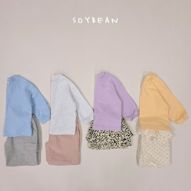 [即納S]≪soybean≫Cotton box T white melange 1