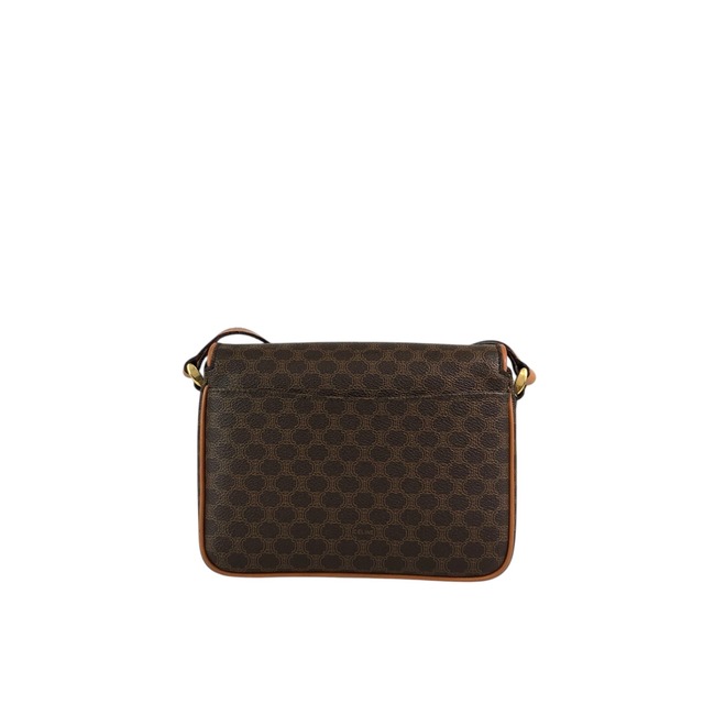 CELINE セリーヌ マカダム ショルダーバッグ ブラウン ブラゾン型押し PVC vintage ヴィンテージ オールド bgeuwn