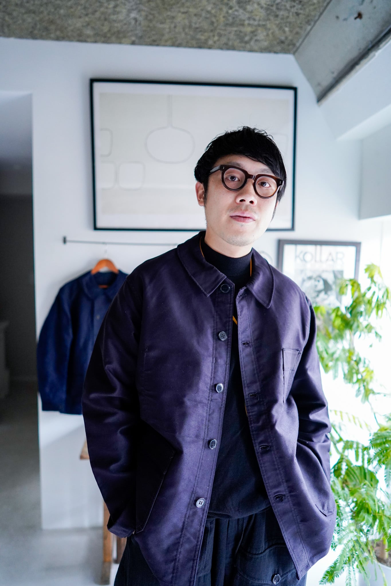 【美品】　モールスキンジャケット　ブラック　60's 全国通販】【SPECIAL】VINTAGE 50-60s FRENCH WORK