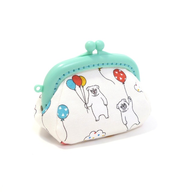 プラフレーム がま口 小銭入れ 空飛ぶパグ 犬柄 コインケース G546