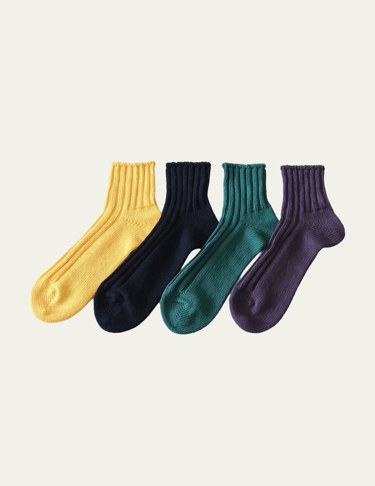 OBSCURE SOCKS MAGNOLIA SHORT (Men's,Lady's) Yellow,Navy,Green,Purple