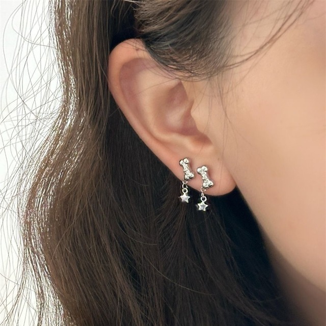 star bons  pierce/スターボーンモチーフ　韓国ピアス　韓国アクセサリー　　ピアス　LL25112001