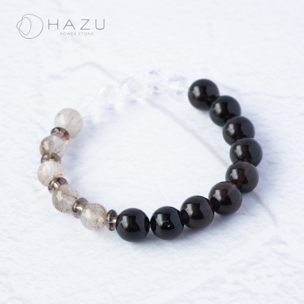 身を守り、道を開く［シルバールチルクォーツ／モリオン／水晶／スモーキークォーツ］