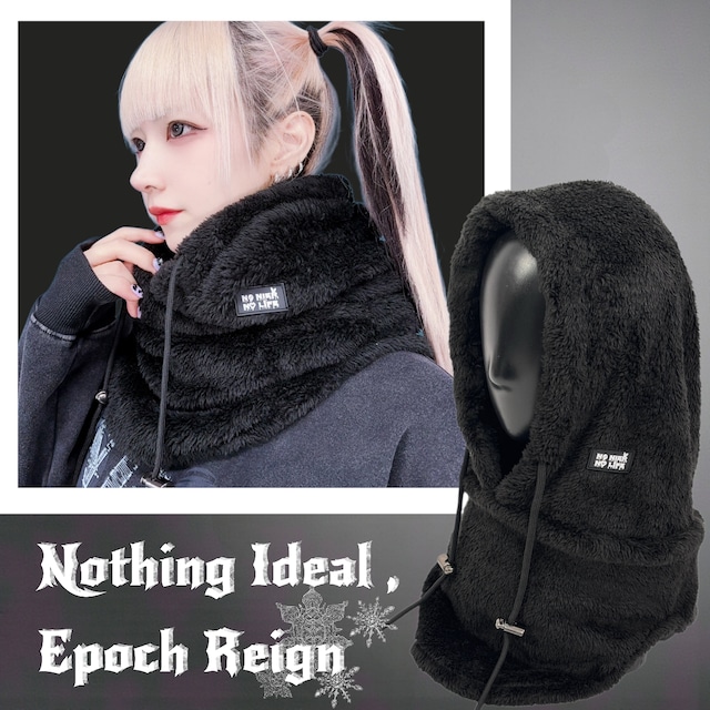 防寒もこもこ2WAYバラクラバ【BLACK】