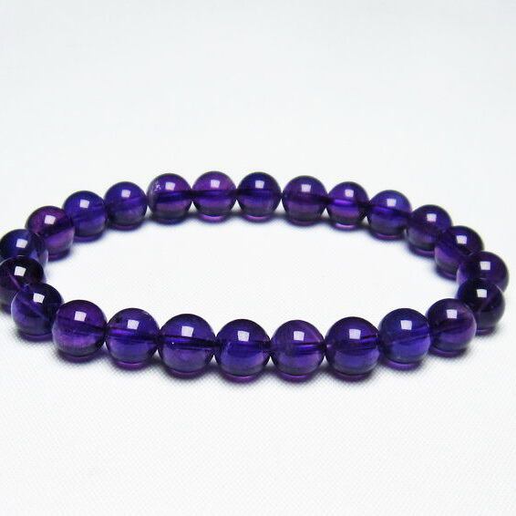 アメジスト ブレスレット 8mm 一点物 [M便 1/10] 111-21600