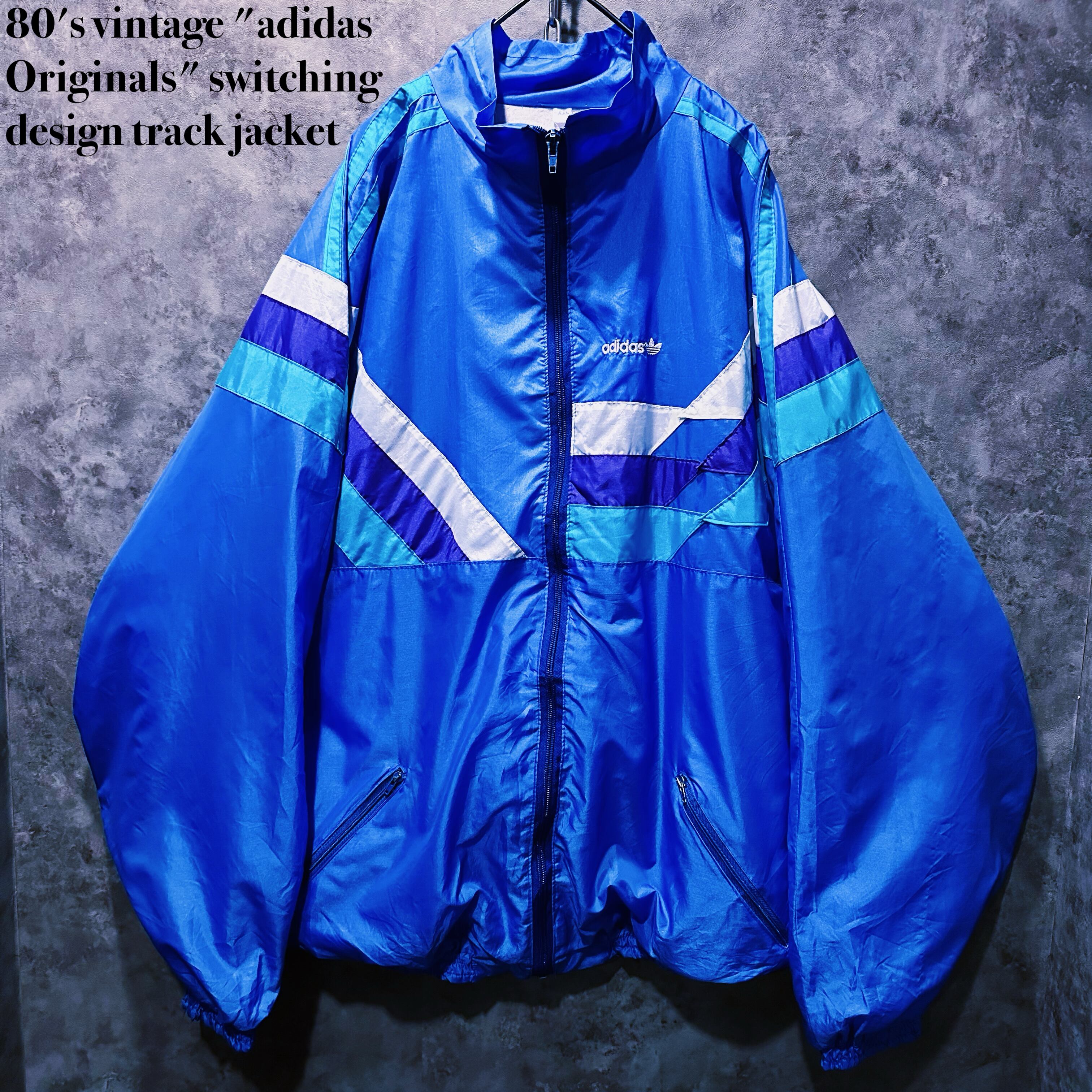 【doppio】80's vintage "adidas Originals" switching design track jacket