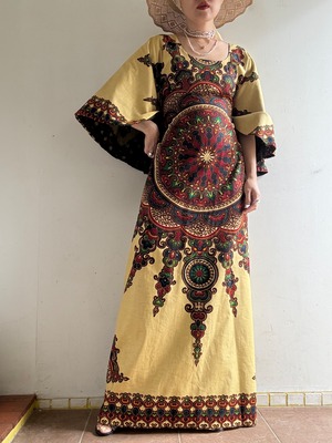 A.70-80s Vintage Bohemian Cotton Dress