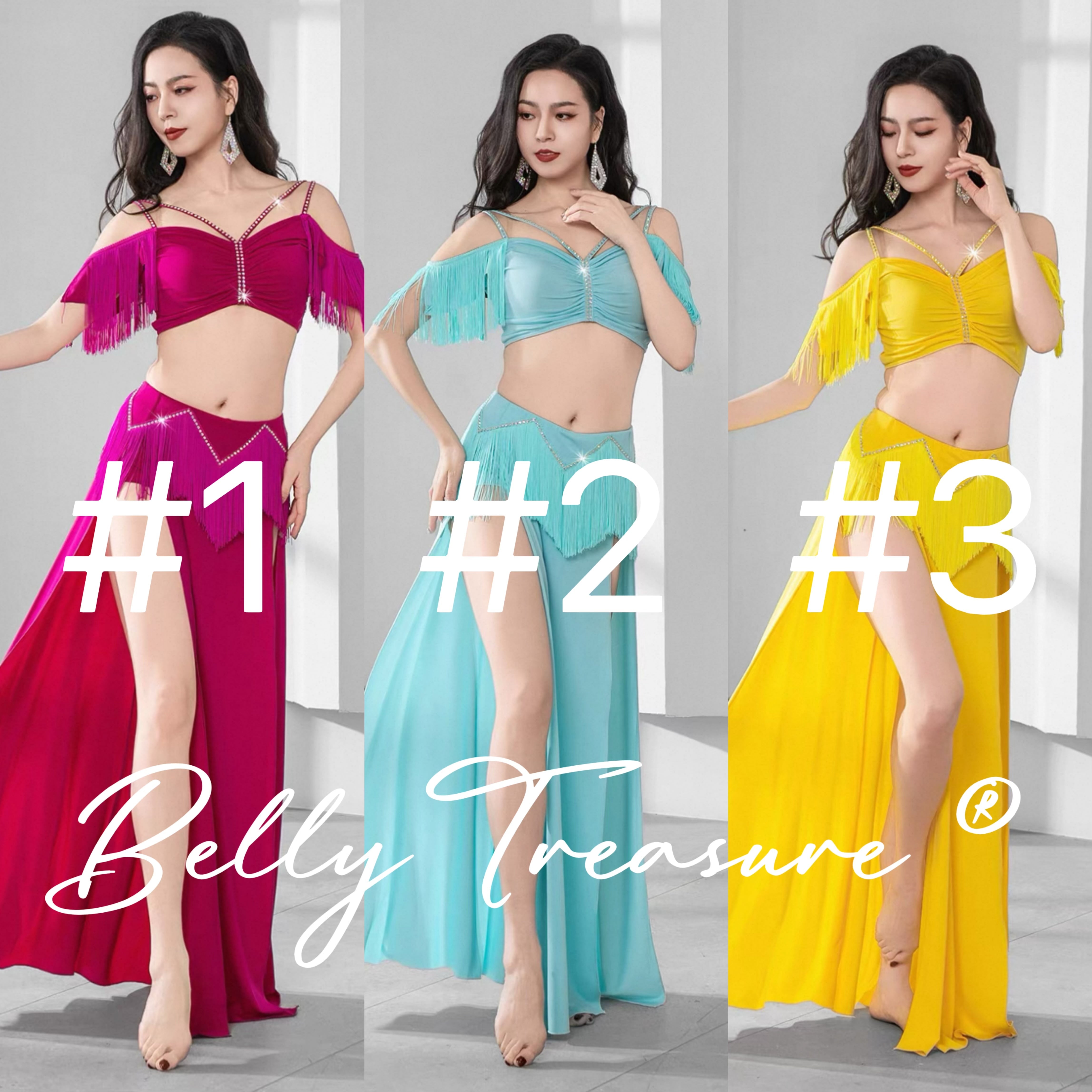 ベリーダンス 3カラー レッスンウェア QCZW ZM518 202508