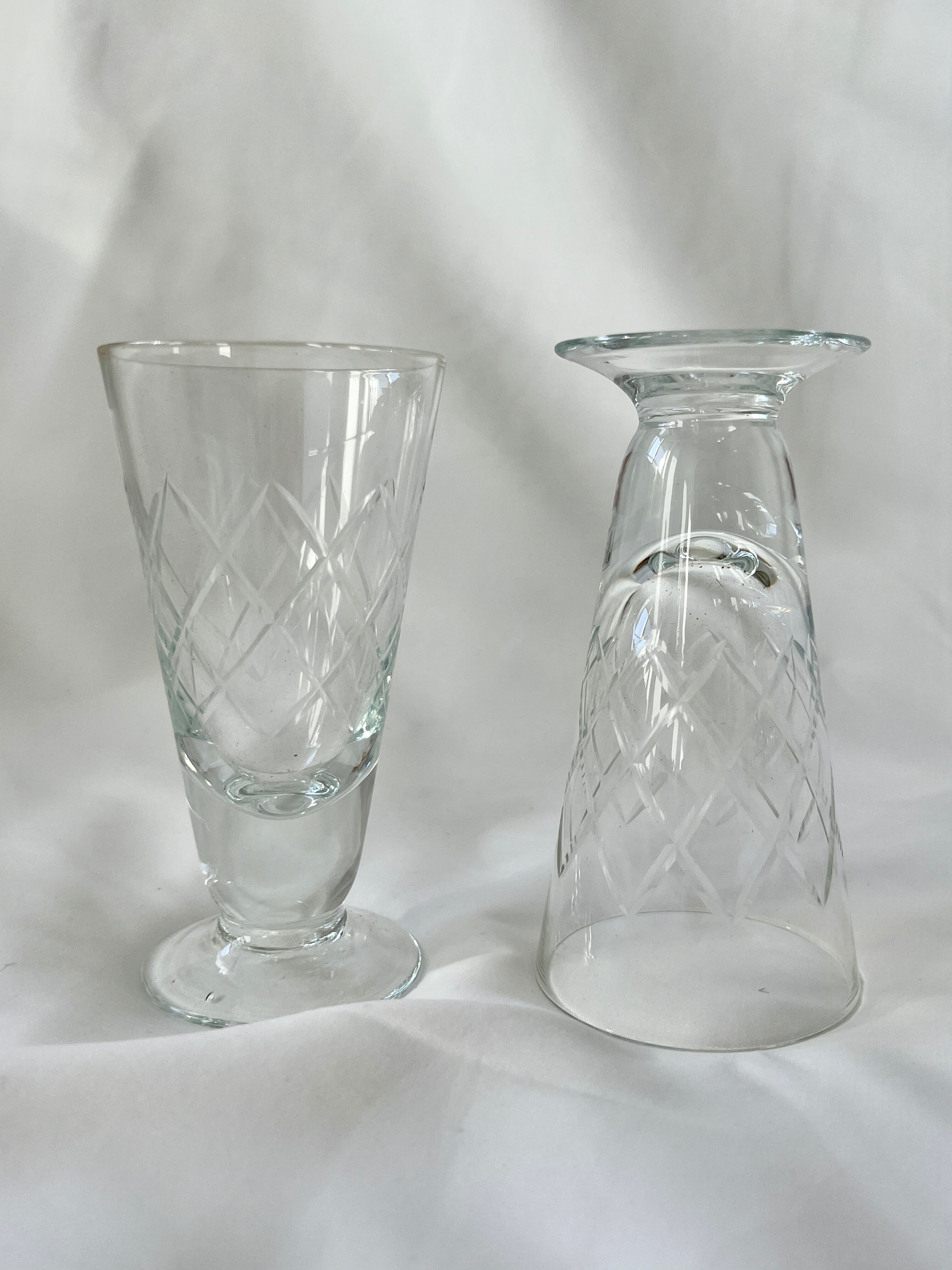 vintage stem glass