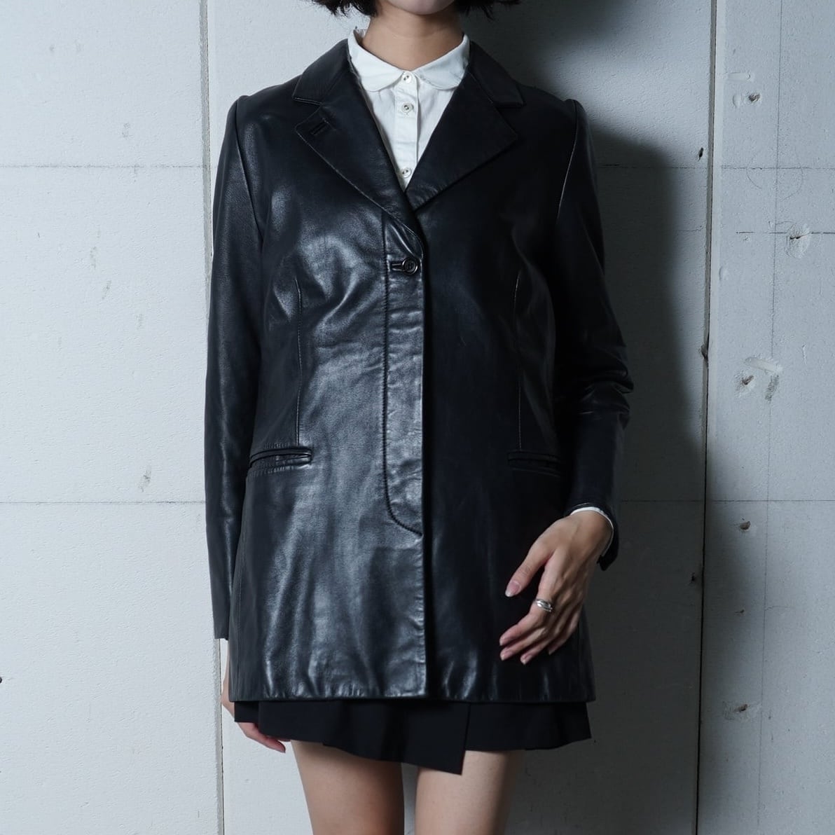 LOEWE】ロエベ ”ロゴボタン”ナッパレザージャケット black | MIXHIVE