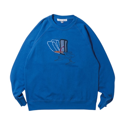 【HELLA GREEN】Relax Raglan Sweat(BLUE)〈国内送料無料〉