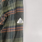 dunhill SPORT ダンヒル スポーツ チェック柄 切替デザイン 長袖 シャツ 2/グリーン系 メンズ ゴルフ