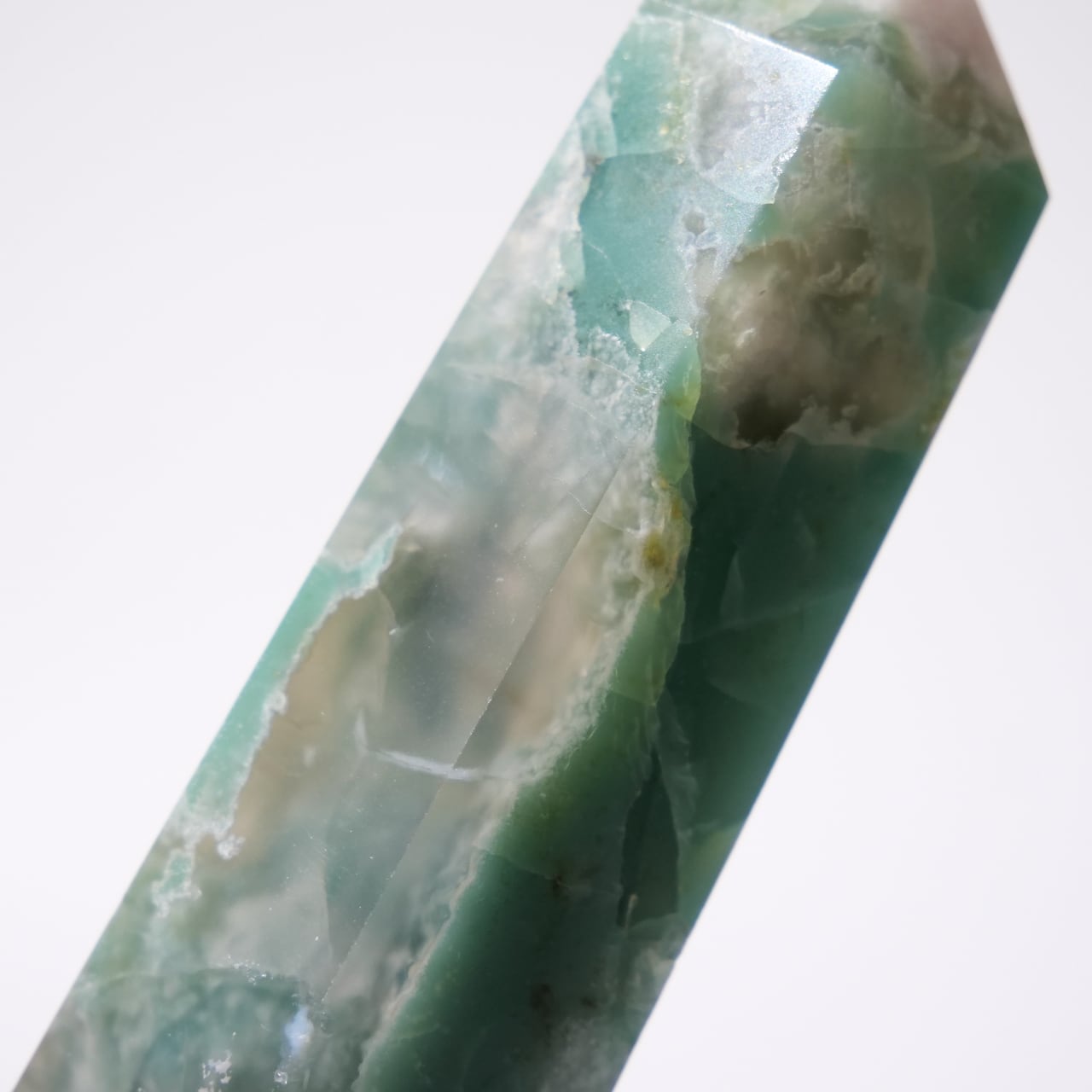 グリーンフラワーアゲート クリスタル共生 水晶 グリーン 結晶 幸運
