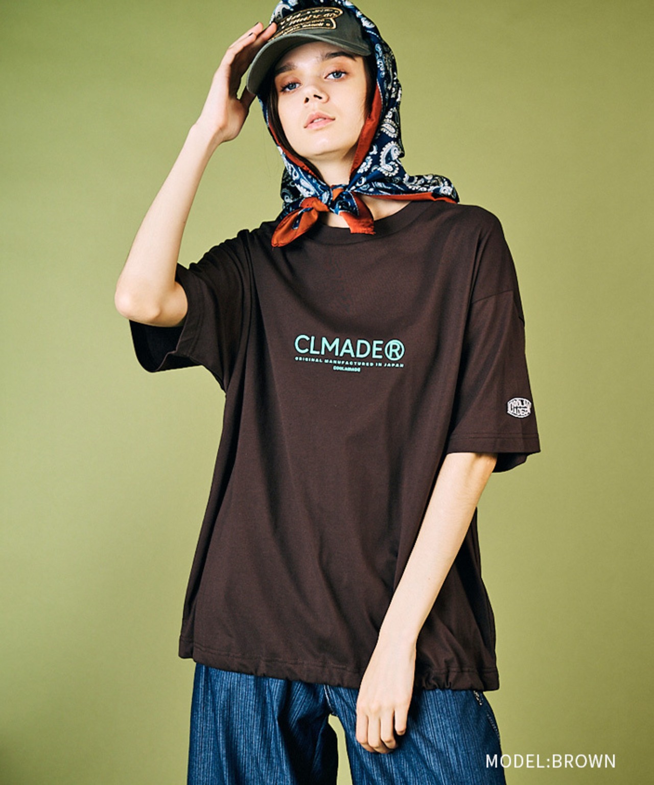 CL MADE メッセージプリントルーズＴシャツ (BLACK)　CQ-49013
