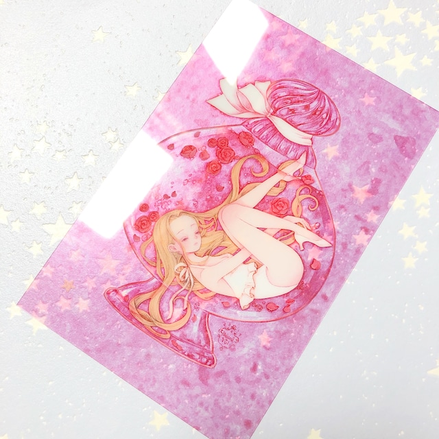 眠り姫のクリアポストカード