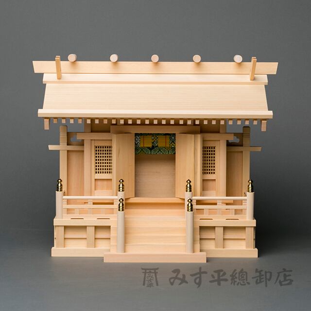 横通三社宮 板屋根(片屋根)1尺5寸(一枚扉) | みす平總卸店 横通三社宮 板屋根(片屋根)1尺5寸(一枚扉) | みす平總卸店