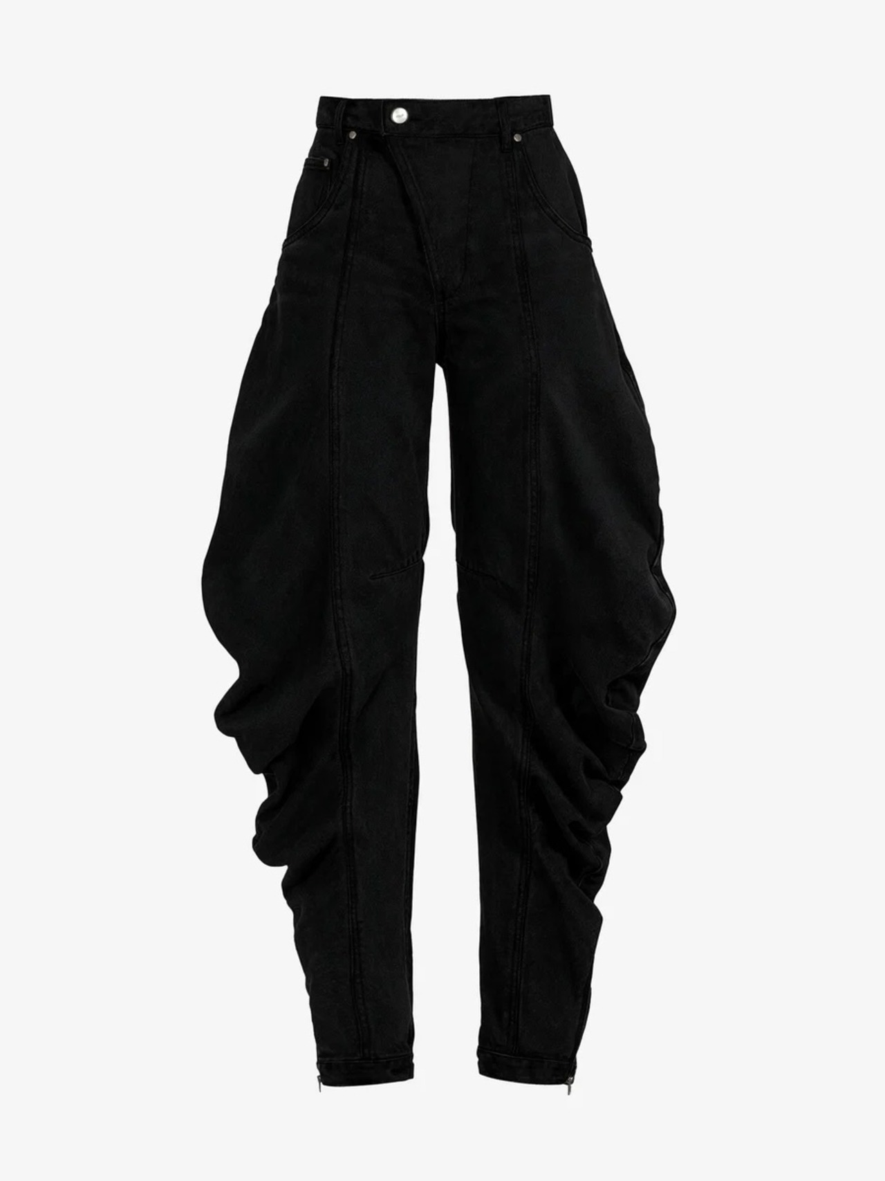 【26AW | WOMEN】POOLDE プールデ / デニム / LIQUID DENIM PANTS BLACK - 5