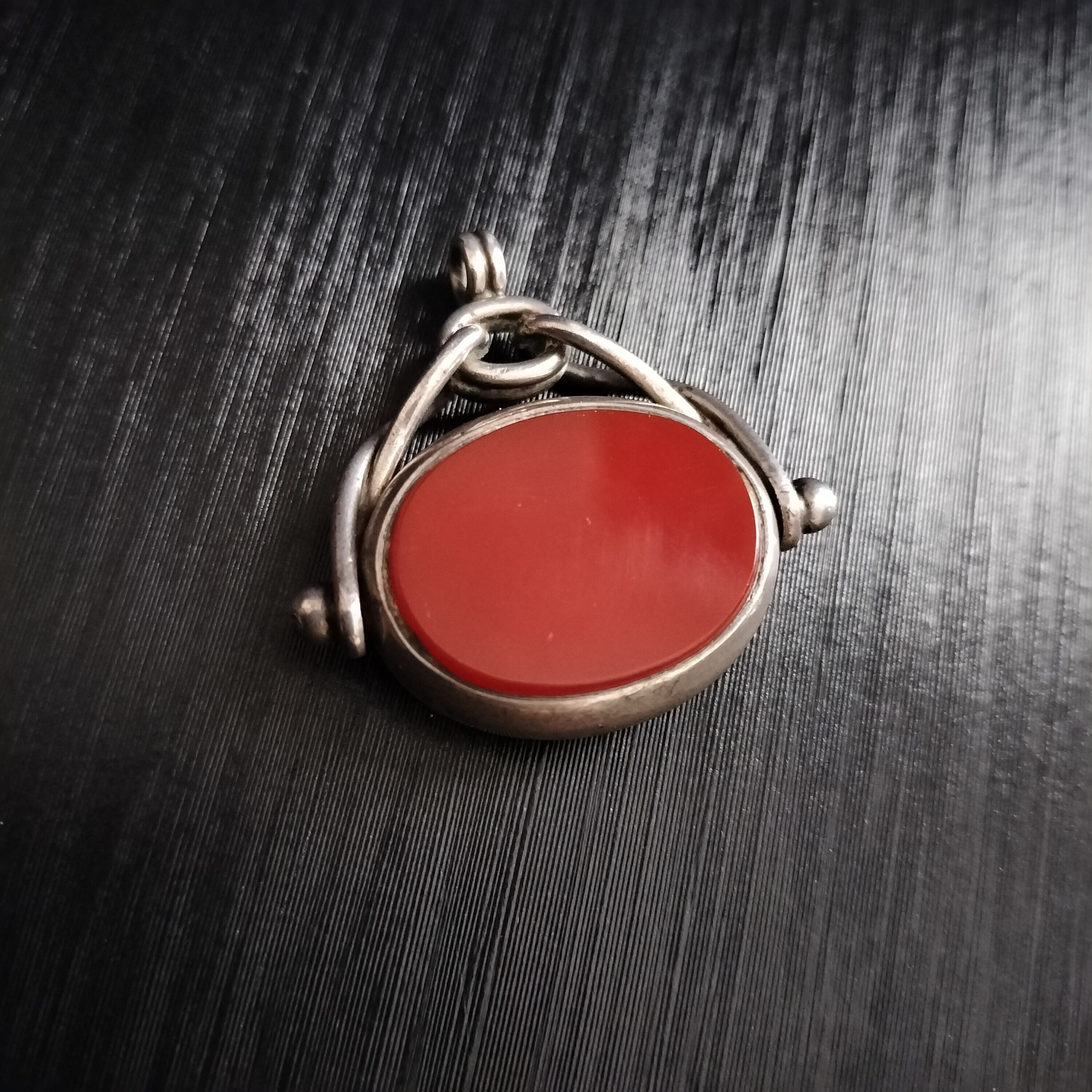 Sterling Silver Spinning fob pendant