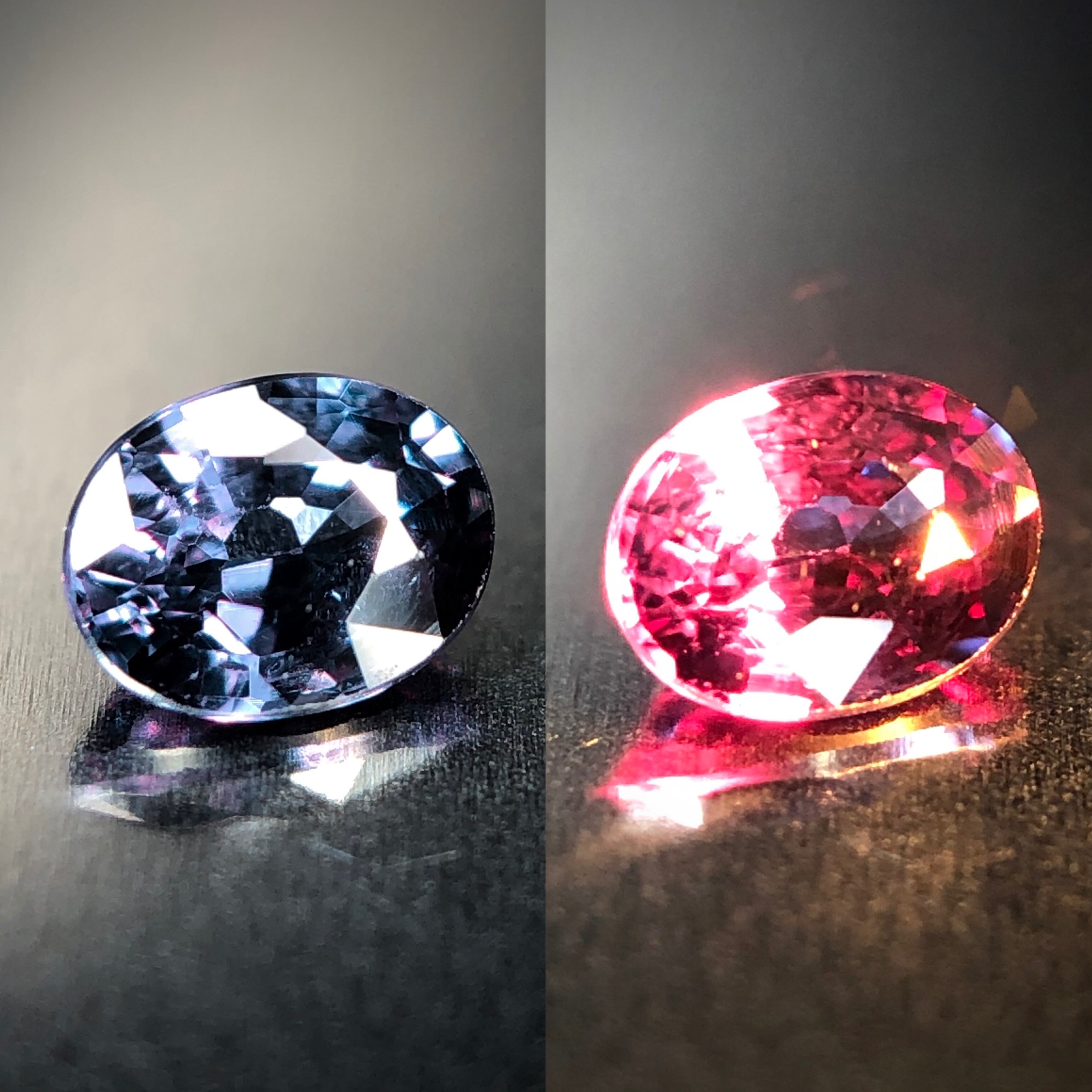 カラーチェンジガーネット　ベキリーブルー　0.2～0.25? 碧く艶めくベキリーブルーの輝き 0.2ct 天然 カラーチェンジ