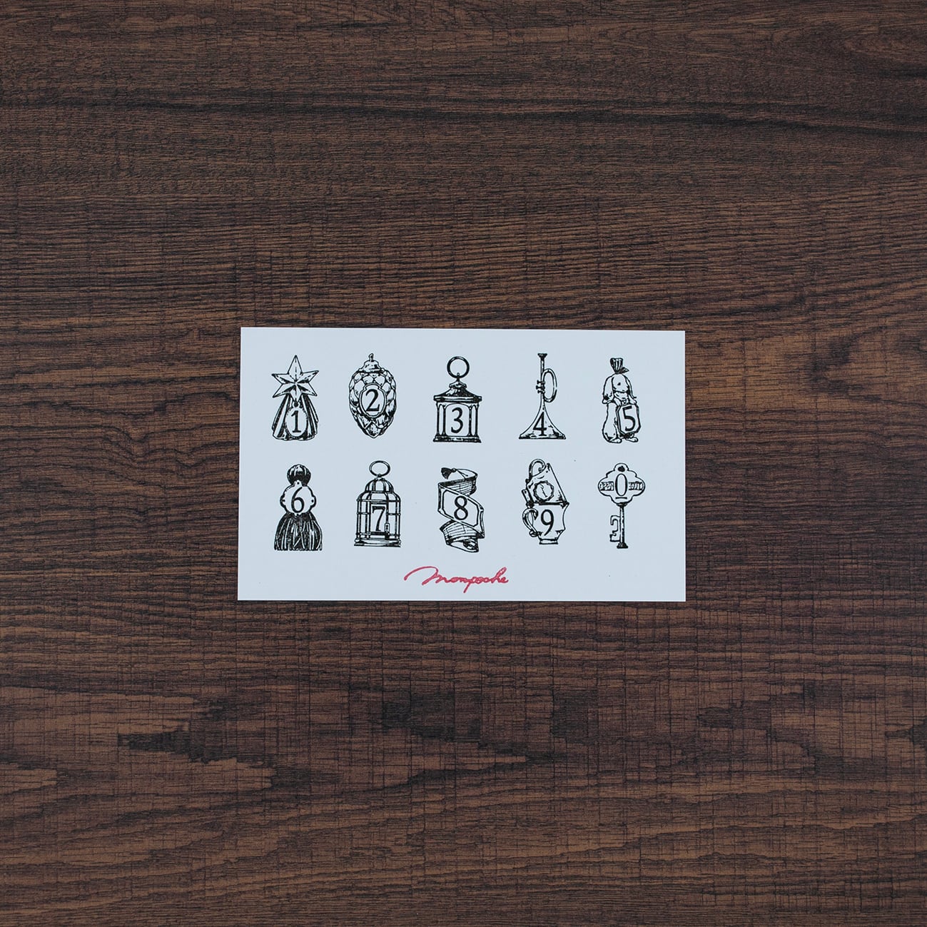 0-9 precious」 number stamp set | monpoche