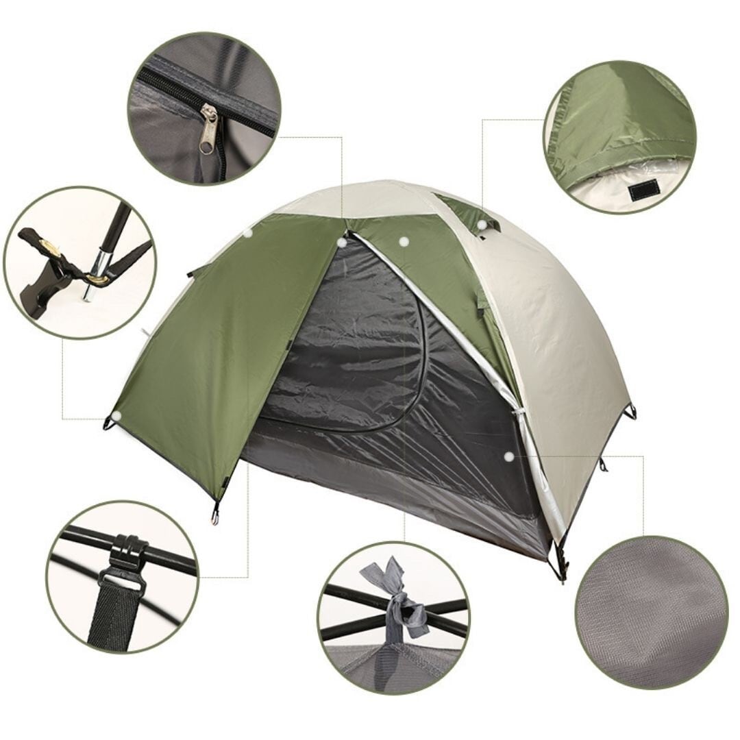 アウトドア キャンプ テント ソロキャンプ ポール付き ドームテント ツーリング