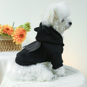 【PET】ハロウィン暗黒バットのペットフック付きパーカー