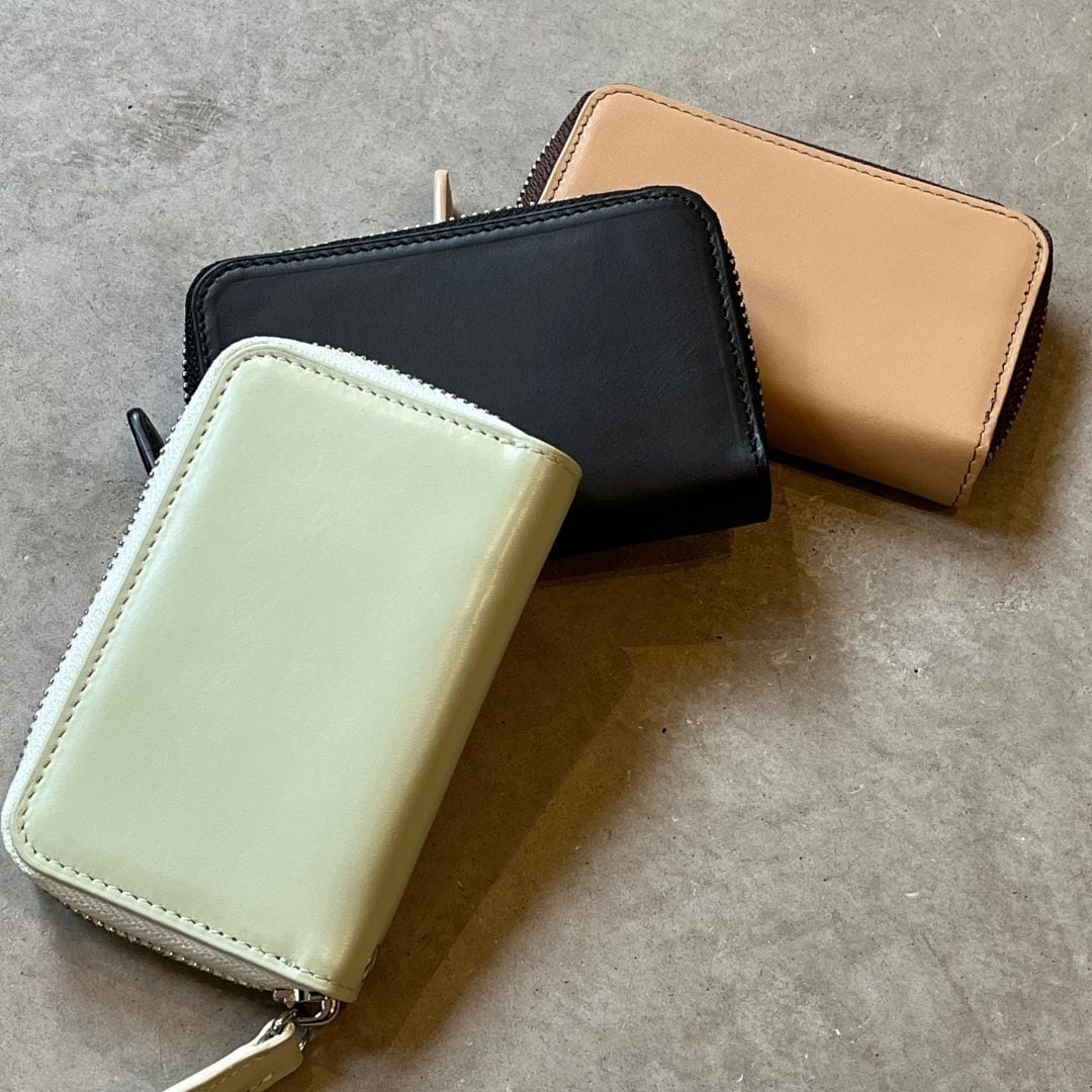 本革ラウンドファスナーコインケース〈Zip-around coin purse