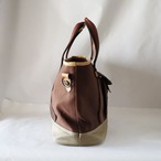 《Ex-Display Edition》 ショルダートートバッグ / Jute cotton Shoulder tote bag  / マロン ブラウン