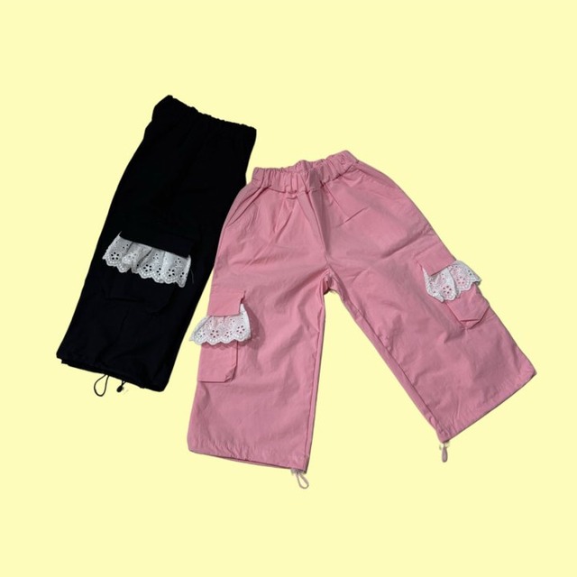 【取寄】boboj｜cargo lace pants (adult)｜カーゴレースパンツ（アダルト）｜FREE｜adult｜26 spring