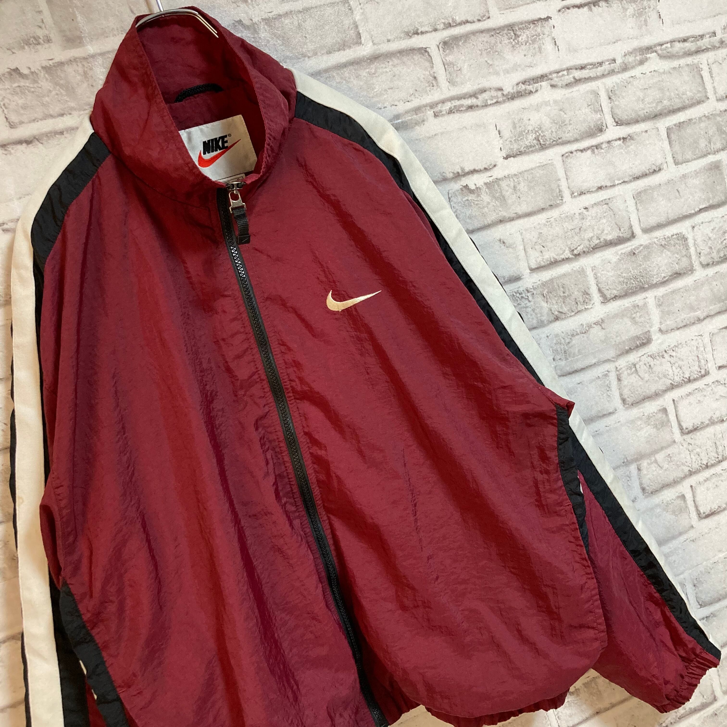 NIKE】90s Nylon Jacket L相当 “CHICAGO Color” USA規格 ナイキ 銀タグ ...