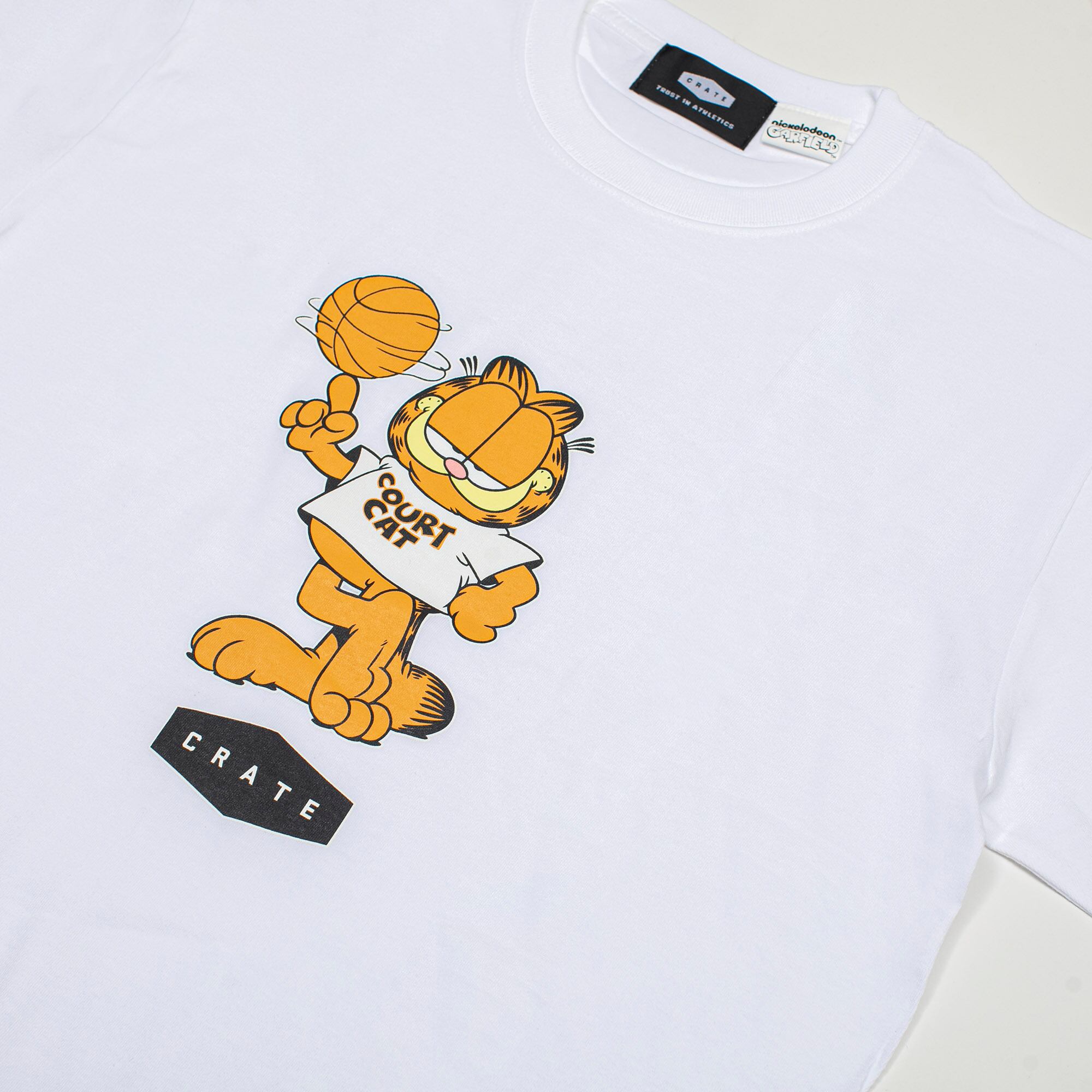 GARFIELD×CRATE COLLABORATION T-SHIRTS #1 WHITE | CRATE ATHLETICS