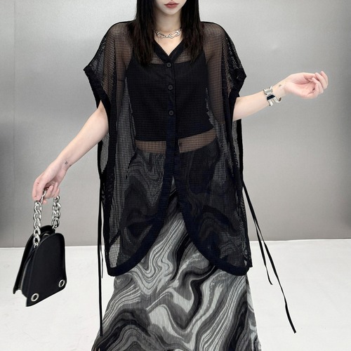 mesh wide tops / l0587